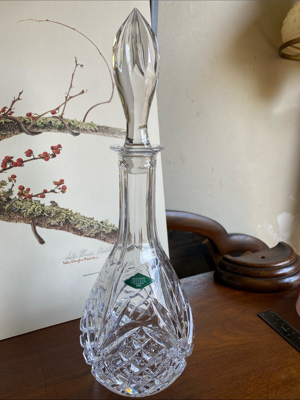 Vintage Shannon Crystal Wine or Liquor Decanter